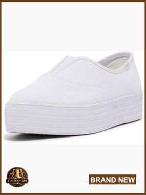 Canvas Slip On Platform Sneakers Pointed Toe Casual
